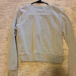Nike Dri-FIT Cropped Gray Crew Sweatshirt XS